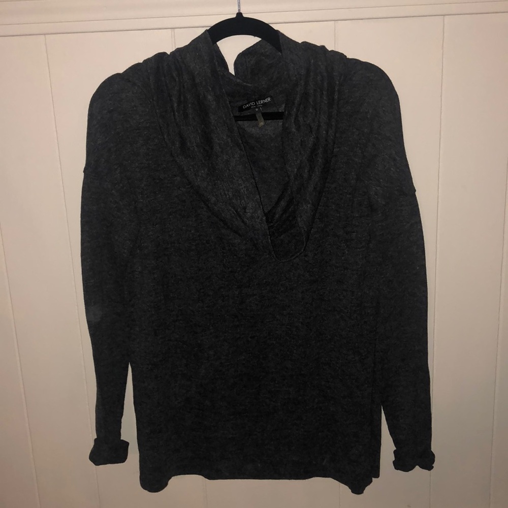 Grey cowl neck sweater